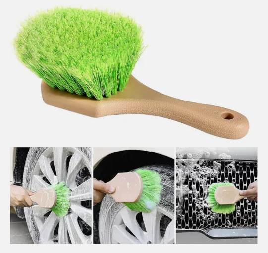 Green Tire & Wheel Scrub Brush